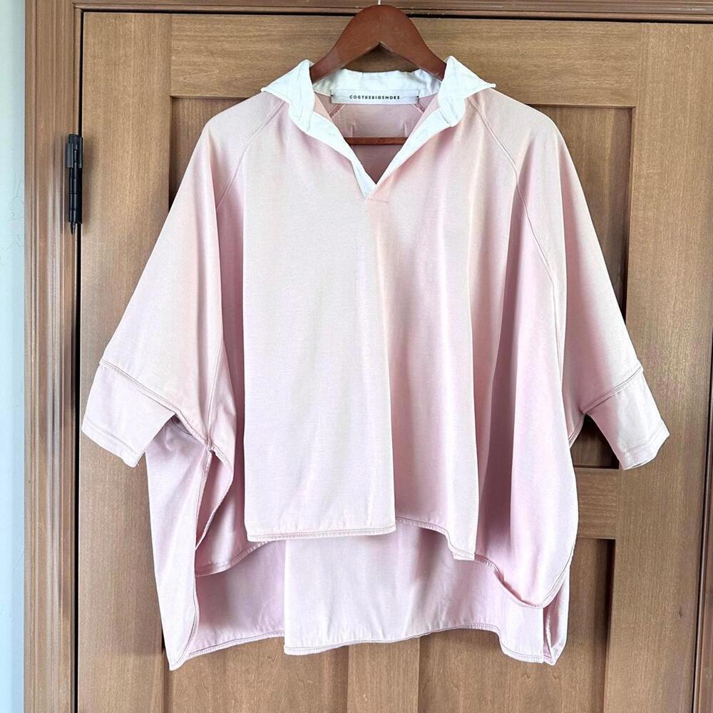 Cog The Big Smoke Pink And White Oversized Pullover April Polo Women’s One Size​